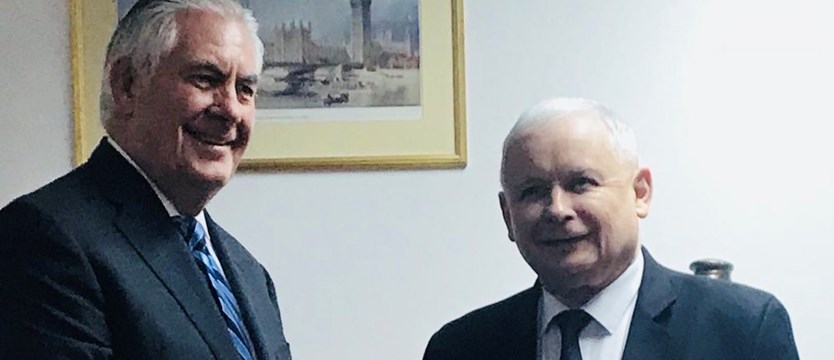 Jarosław Kaczyński spotkał się z Rexem Tillersonem