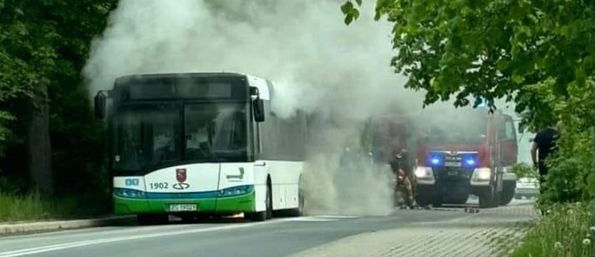 Płonął autobus na Szosie Polskiej