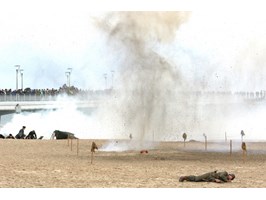 Finał boju o Kołobrzeg na plaży centralnej