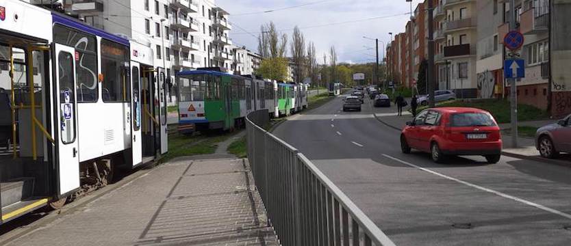 Awaria tramwaju na placu Szyrockiego