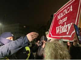 Protest przed siedzibą PiS w Szczecinie po uzasadnieniu TK ws. aborcji
