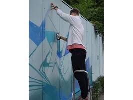 Urban Art Szczecin - graffiti na rogu Taczaka i Łukasińskiego