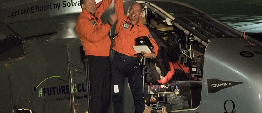 Samolot słoneczny bezpiecznie wylądował