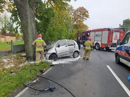Samochód uderzył w drzewo w Pyrzycach