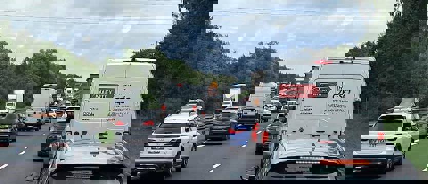 Utrudnienia na A6. Korek przed węzłem Szczecin Kijewo