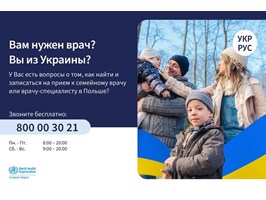 Infolinia WHO dla pacjentów z Ukrainy