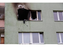 Pożar mieszkania przy ul. Lnianej. "To było coś potwornego"