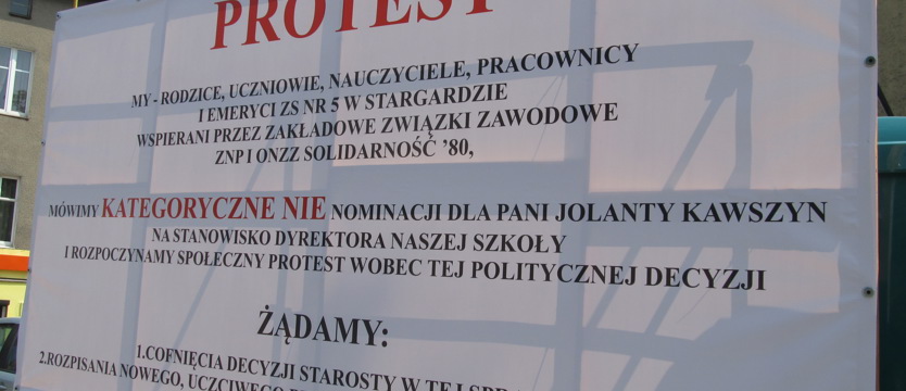 Protestują przeciw nowej dyrektorce
