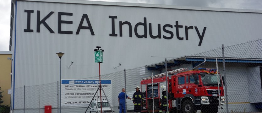 Pożar w goleniowskiej fabryce Ikei