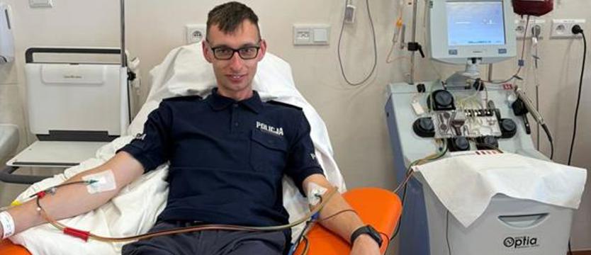 Policjant dawcą szpiku. „Jeśli możemy pomóc, powinniśmy to zrobić”