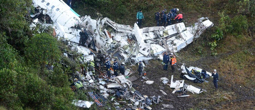 Rozbił się samolot z brazylijskimi piłkarzami
