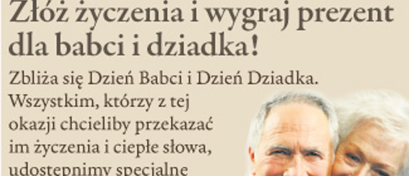 Dzień Babci i Dziadka. Złóż życzenia