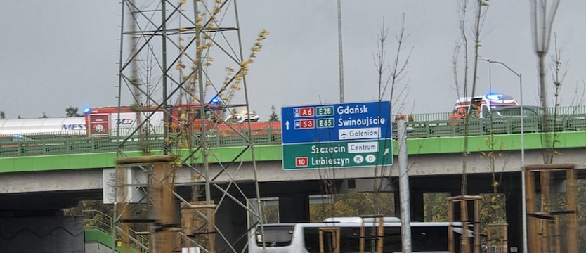 Śmiertelny wypadek na węźle Szczecin Kijewo