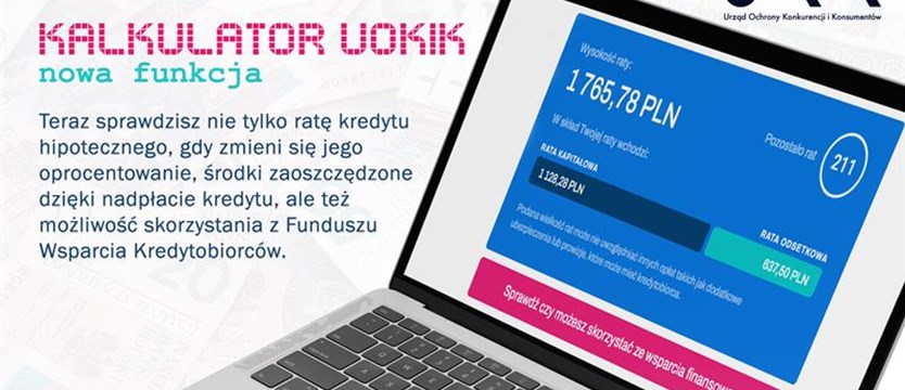 Kalkulator UOKiK. Sprawdź, czy możesz skorzystać z Funduszu Wsparcia Kredytobiorców