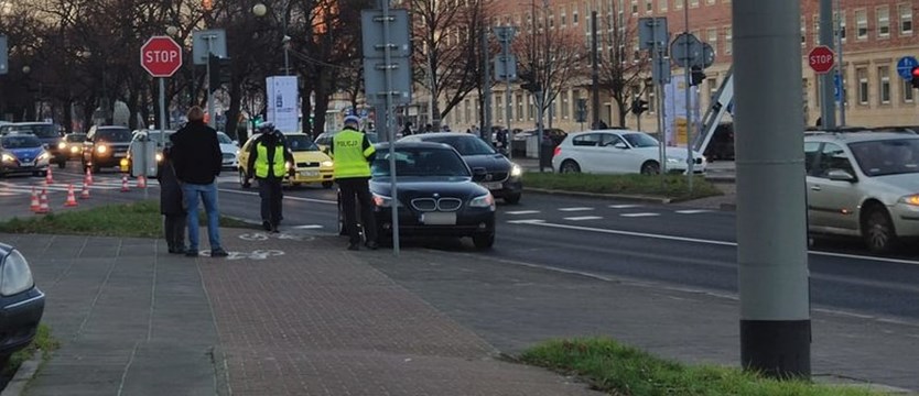 Potrącenie rowerzysty na placu Żołnierza Polskiego