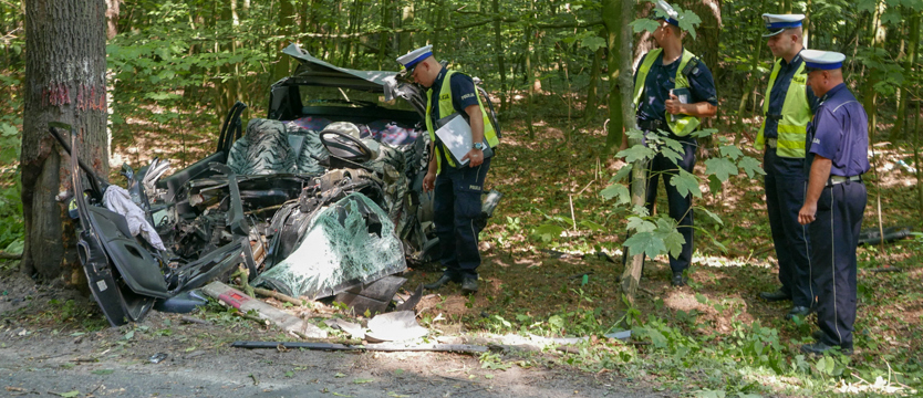 Wypadek koło Głębokiego