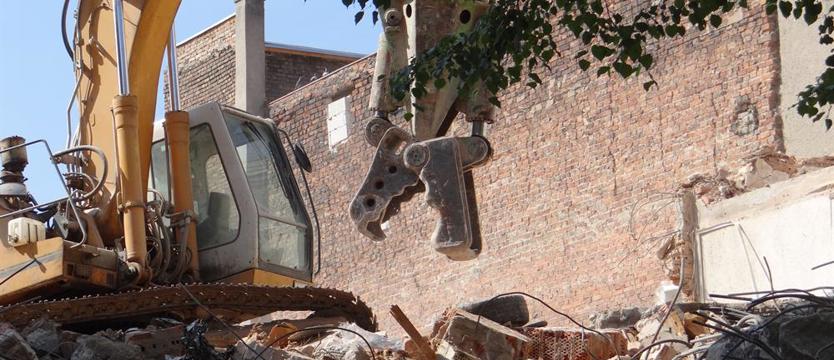 Buldożery na Mariackiej