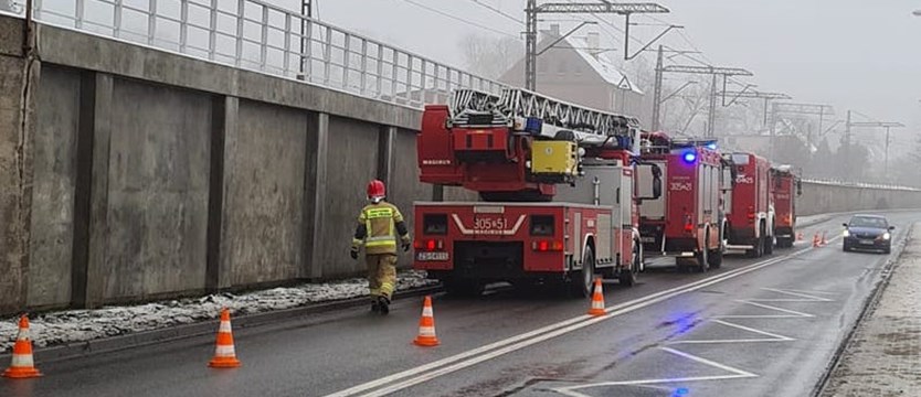 Pożar w budynku przy ul. Nad Odrą w Szczecinie
