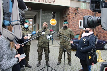 Wojsko w walce z Covid-19 konferencja prasowa w Szczecinie