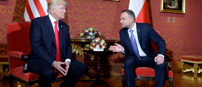 Prezydenci Polski i USA spotkali się na Zamku Królewskim