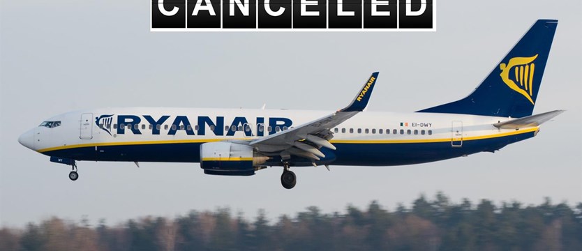 Ryanair znów kasuje loty
