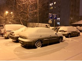 Zimowo o poranku w Szczecinie