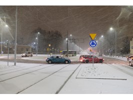 Zimowo o poranku w Szczecinie