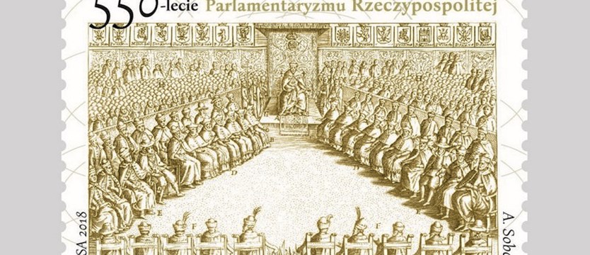 Znaczek na 550-lecie Parlamentaryzmu RP