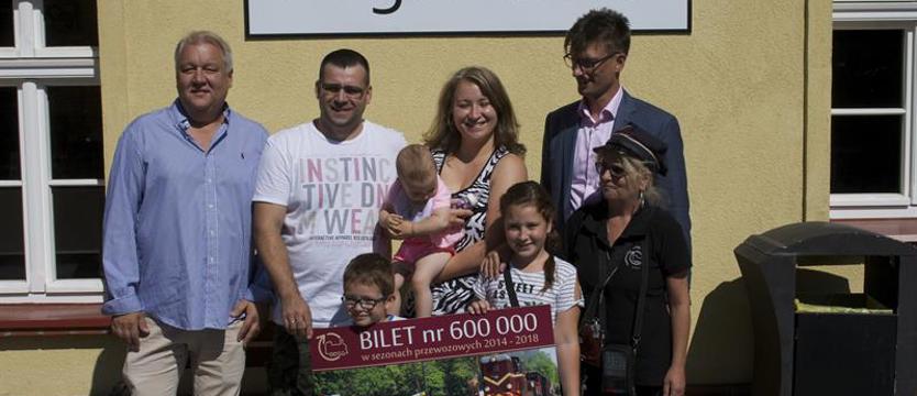 600-tysięczny pasażer wąskotorówki!