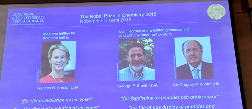Arnold, Smith i Winter - laureatami Nagrody Nobla w dziedzinie chemii