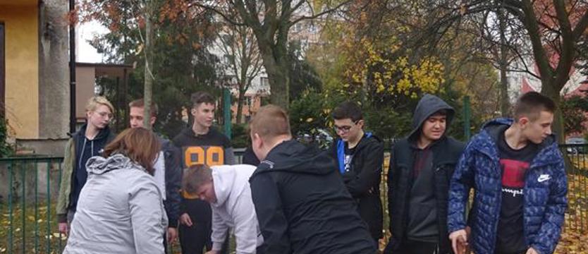 Uczniowie wspólnie z seniorami sadzili krokusy