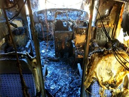 Samochód w płomieniach i śmierć kierowcy po zderzeniu na przejeździe