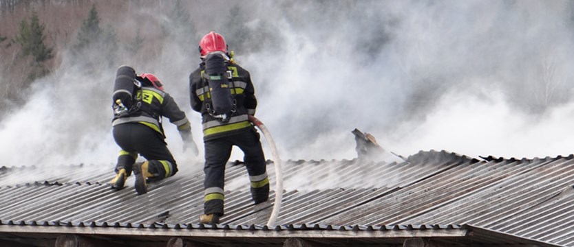 Pożar zakładu drzewnego w Łobzie