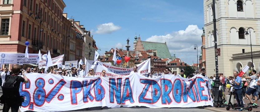 Lekarze z Zachodniopomorskiego protestowali w Warszawie