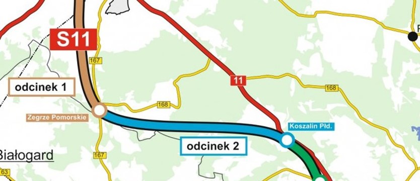 Otwarto oferty na zaprojektowanie i budowę drogi S11 Koszalin-Bobolice