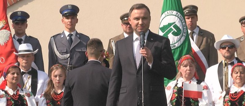 Pochwała rządu i leśników. Prezydent Andrzej Duda odwiedził Szczecinek