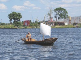 Szczecińska replika łodzi Słowińców