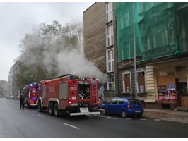 Pożar budynku po szkole Maciuś w Szczecinie