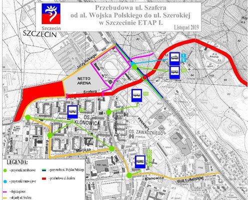 Przebudowa ulicy Szafera w Szczecinie etap I