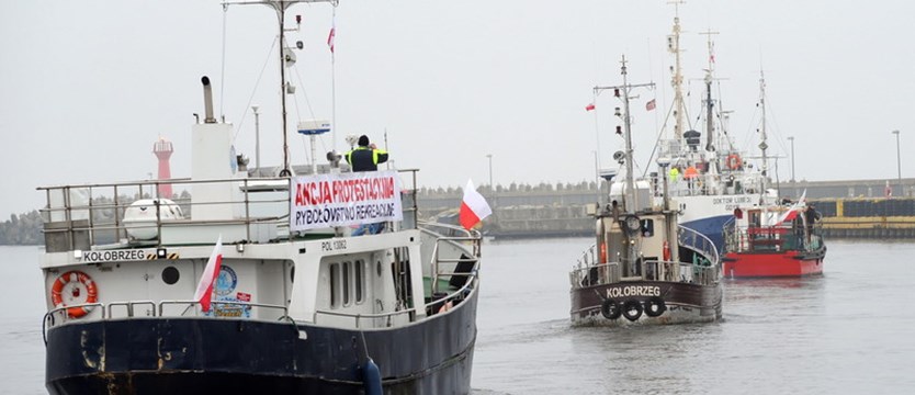 Protest ostrzegawczy armatorów morskich jednostek wędkarskich w portach Pomorza Środkowego