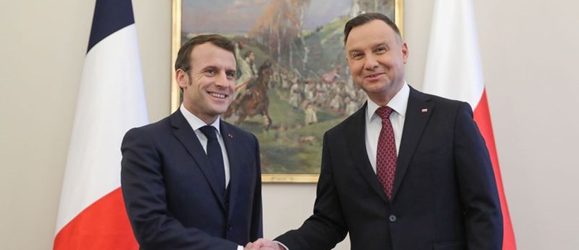Emmanuel Macron w Polsce.  Spotkanie z prezydentem RP