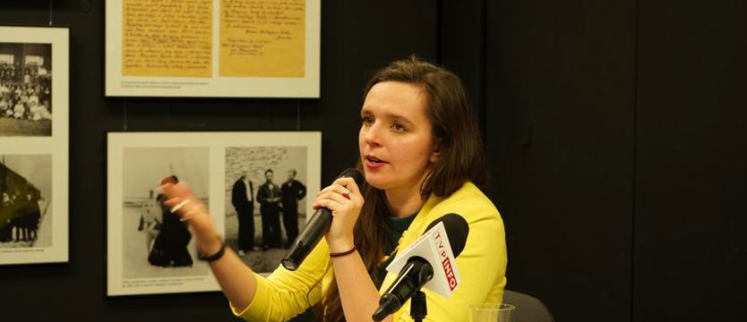 Klaudia Jachira na spotkaniu w Przełomach