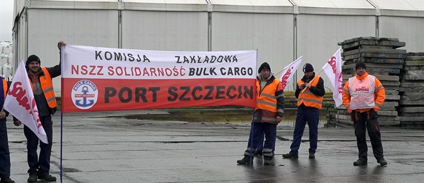 Pikieta związkowców z Bulk Cargo – Port Szczecin