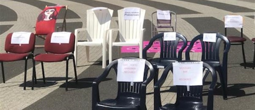 Protest „Pustych krzeseł” w Gryficach