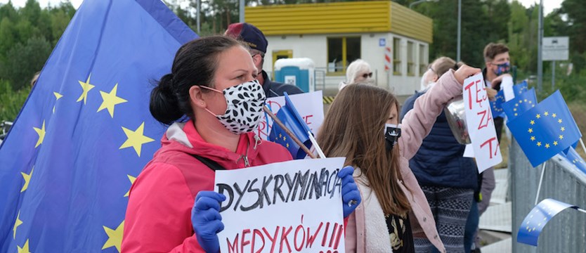Pracownicy transgraniczni protestowali w Lubieszynie