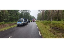 Kobieta i dziecko ranni w wypadku na drodze Nowe Warpno - Dobieszczyn