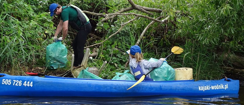 Kajakowy Eko Patrol posprzątał okolice Wyspy Grodzkiej