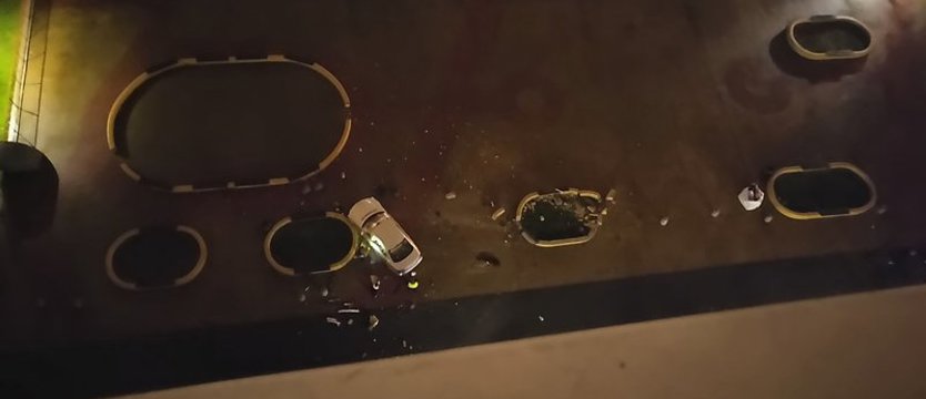 Zatrzymany pijany kierowca, który staranował murek przy ul. Orawskiej
