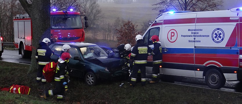 Wypadek koło Węgorzyna. Rannych 5 kobiet