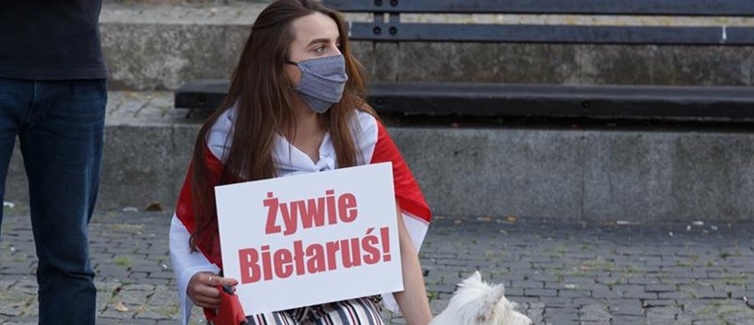 Protest w Szczecinie przeciwko dyktatorskim rządom na Białorusi